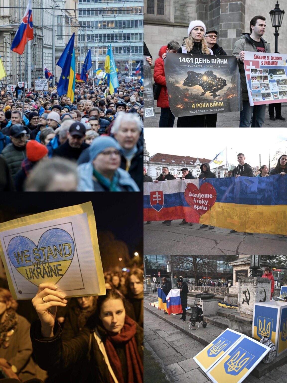 Slovaks took to the streets to express solidarity with Ukraine and protest Fico's decision to stop electricity supplies to Ukraine