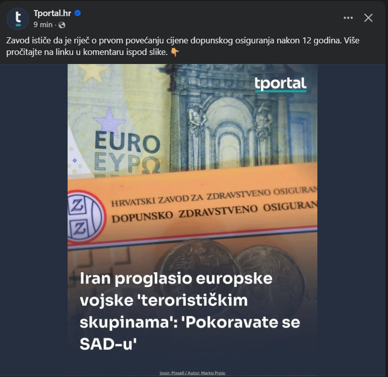 HZZO increased the price of supplementary, Iran reacted
