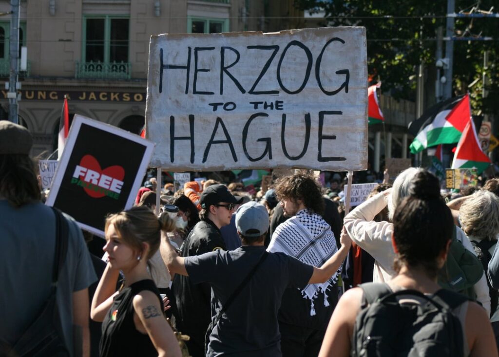 Isaac Herzog Protest