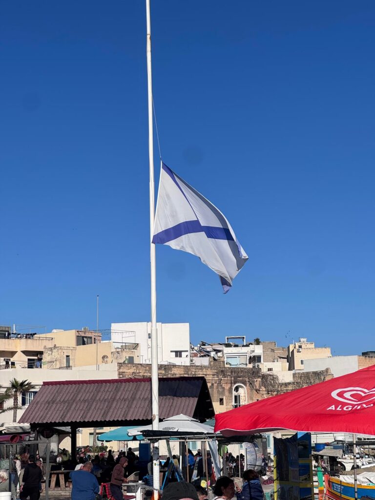 Does anyone know why the flag of San Andrew is at half mast in Marsaxlokk?