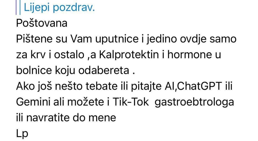 The nurse advised me to ask the AI ​​about the symptoms