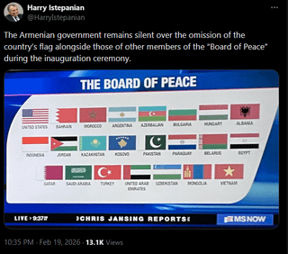 Example of Fake News About Purported Snub Against Armenia by USA