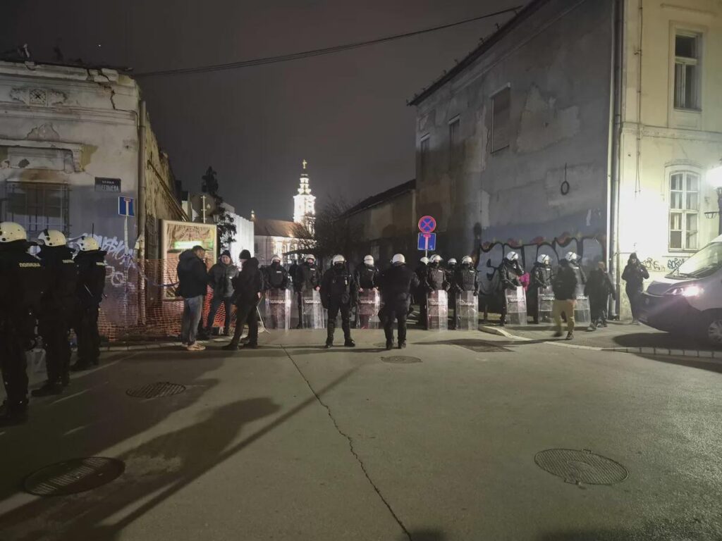 The SNS thug who attacked a female student in Novi Sad was taken into custody.