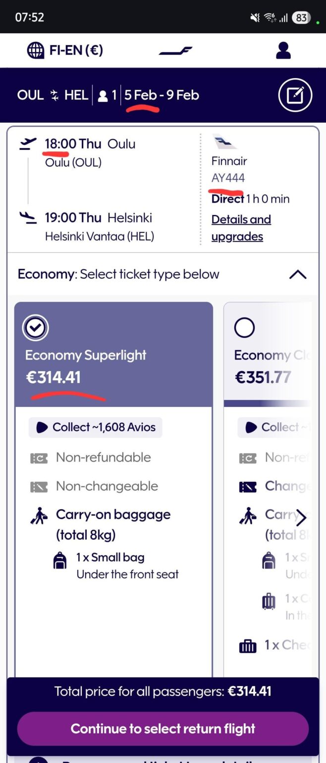 Finnair pricing looks like scum Finnair pricing looks like scum