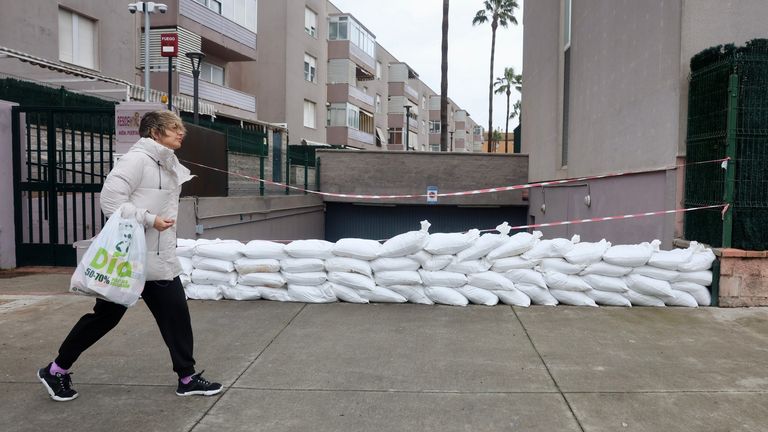 The Andalusian city of Jerez is on high alert ahead of Storm Marta's arrival. Pic: AP