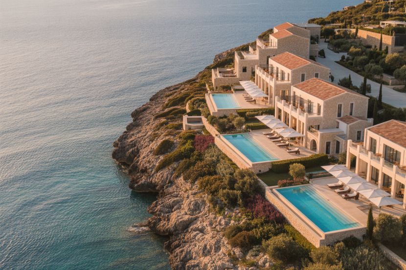 Breathtaking sunset view of the new anantara adriatic istria resort