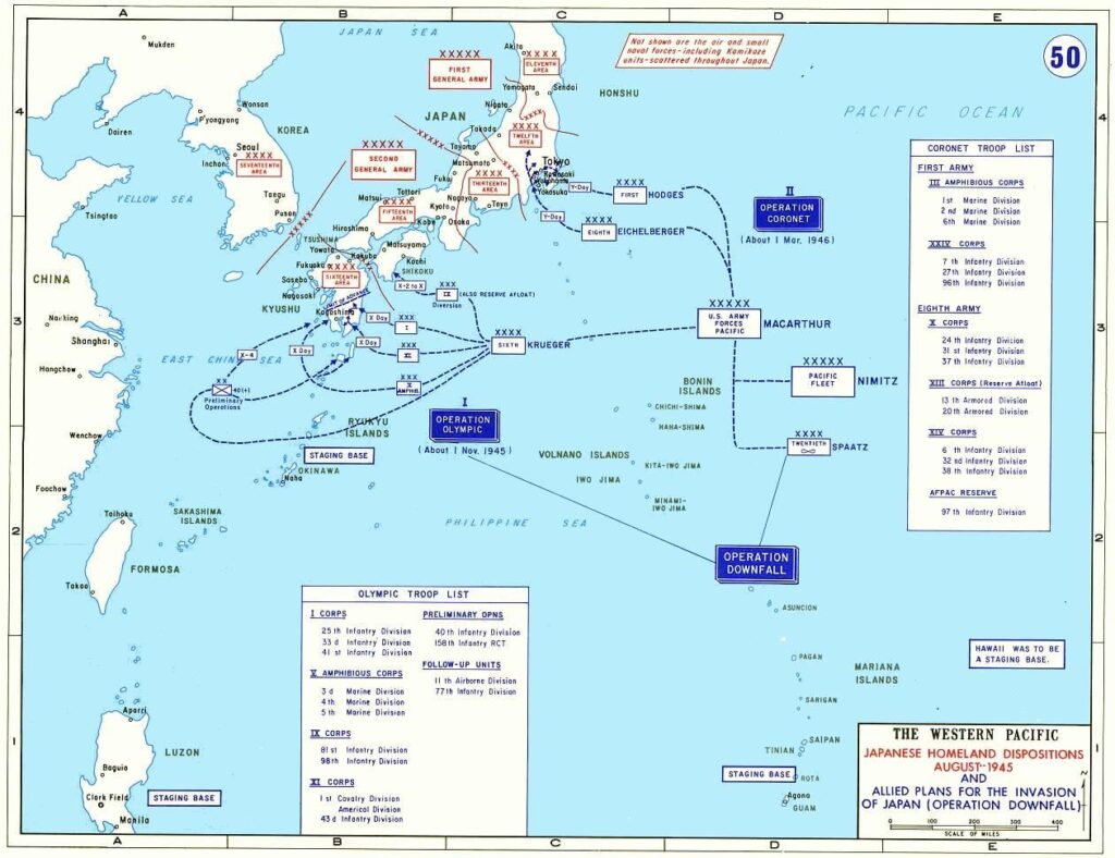 Operation Downfall, planned operation if Japan never surrender in 1945