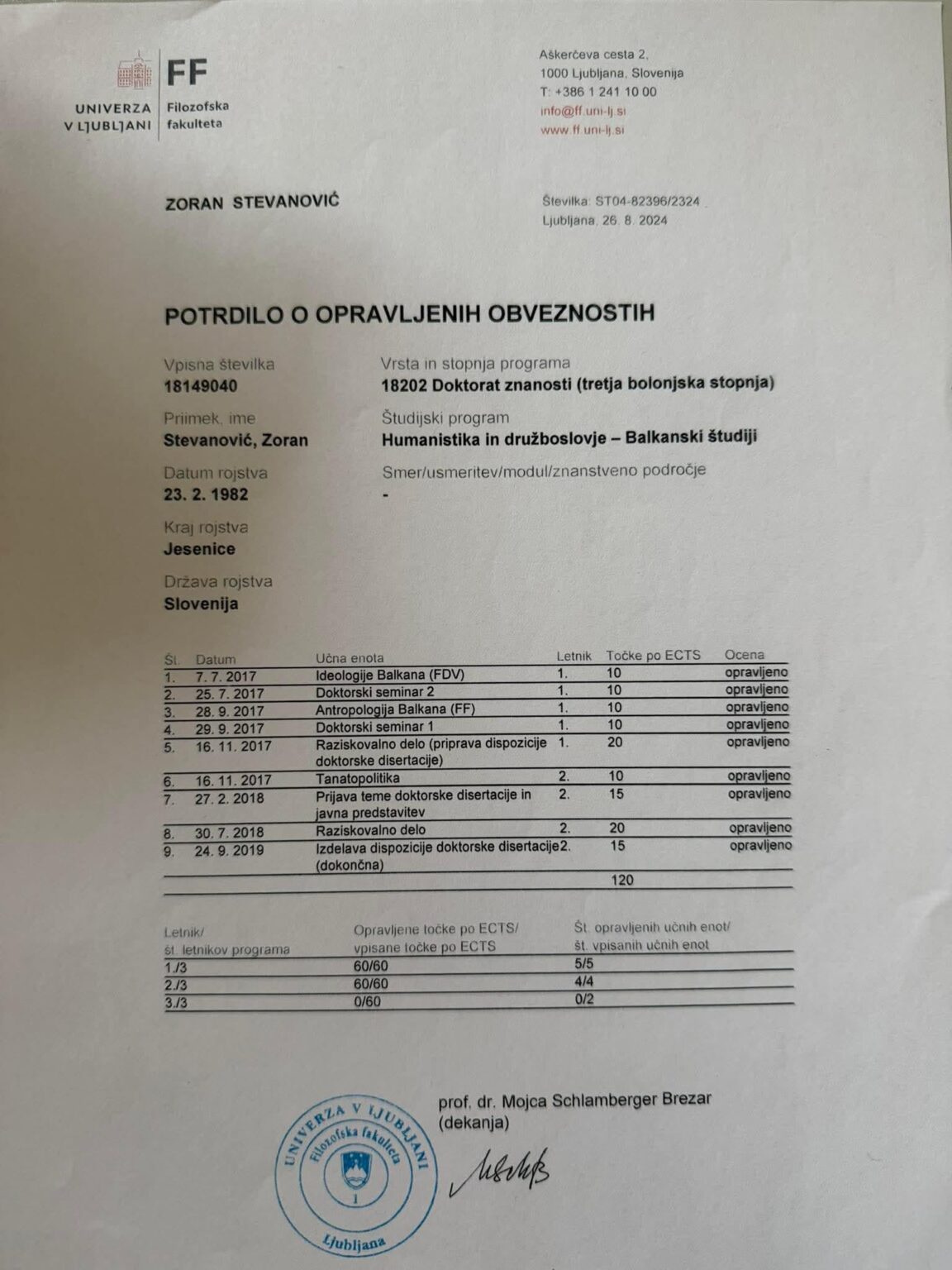 Stevanović announced that he is working on a doctorate in Balkan studies, here it is directly for you aware Slovenians 😂