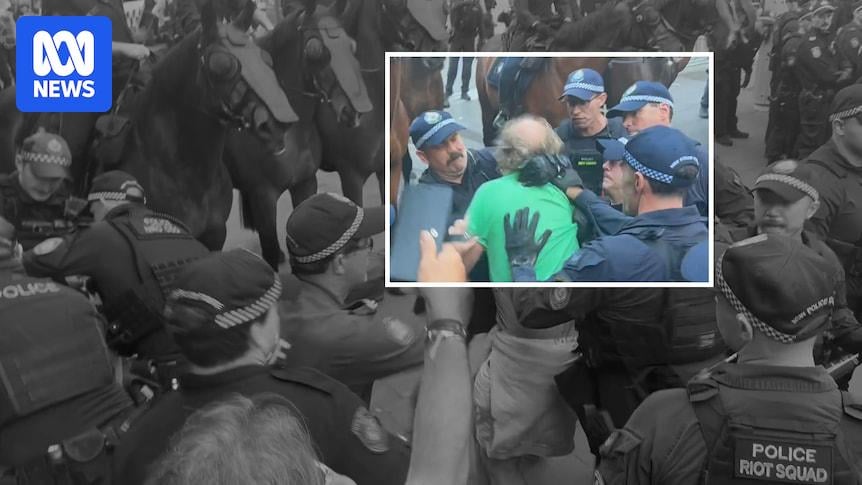 New video shows elderly man's arrest began with a hand on a shoulder