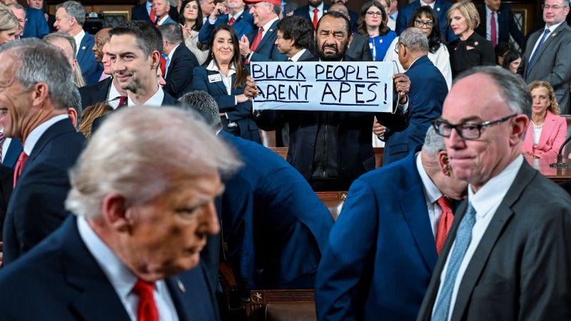 Rep. Al Green escorted out of House chamber early into Trump’s speech after protest