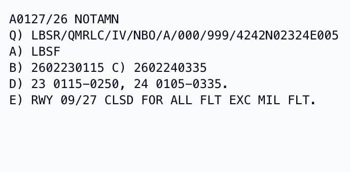 They close Sofia airport on 23.02 and 24.02 at night, except for military flights.