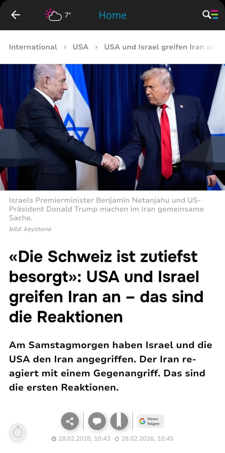 Switzerland being ✨very concerned✨ once again
