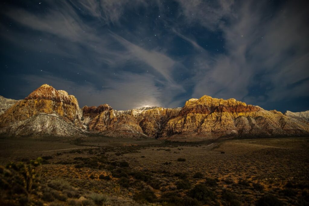 Nighttime at Red Rock Canyon just outside of Las Vegas