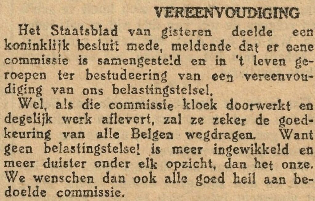 From the Gazet van Mechelen, February 25, 1926
