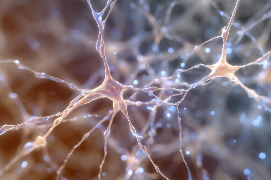 Close up illustration of interconnected neurons, showing the intricate structure of neural networks and synaptic connections within the human brain. (Adobe Stock Photo)