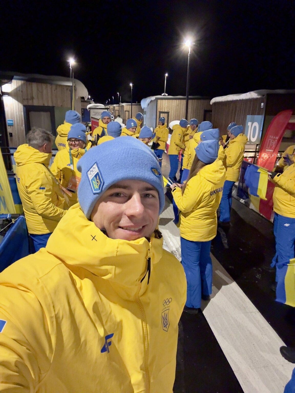The Ukrainian team at the Winter Olympics in Milan