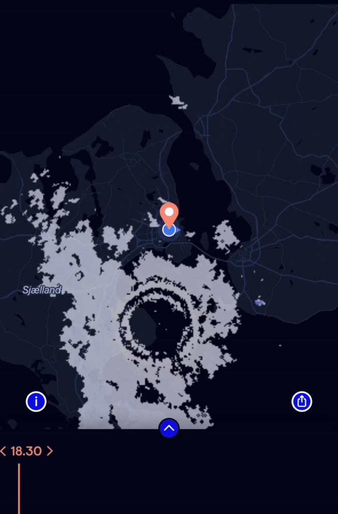 Dear Voldborg and weather fans - what is this hole above Køge bay?