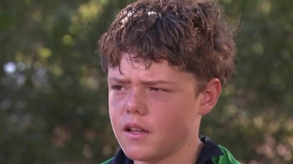 13 year old boy swims 4kms in 4 hours in rough seas and shark infested waters to save family. I just said, “not today, not today”