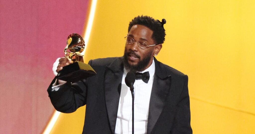Kendrick Lamar breaks Grammys record for most-awarded rapper