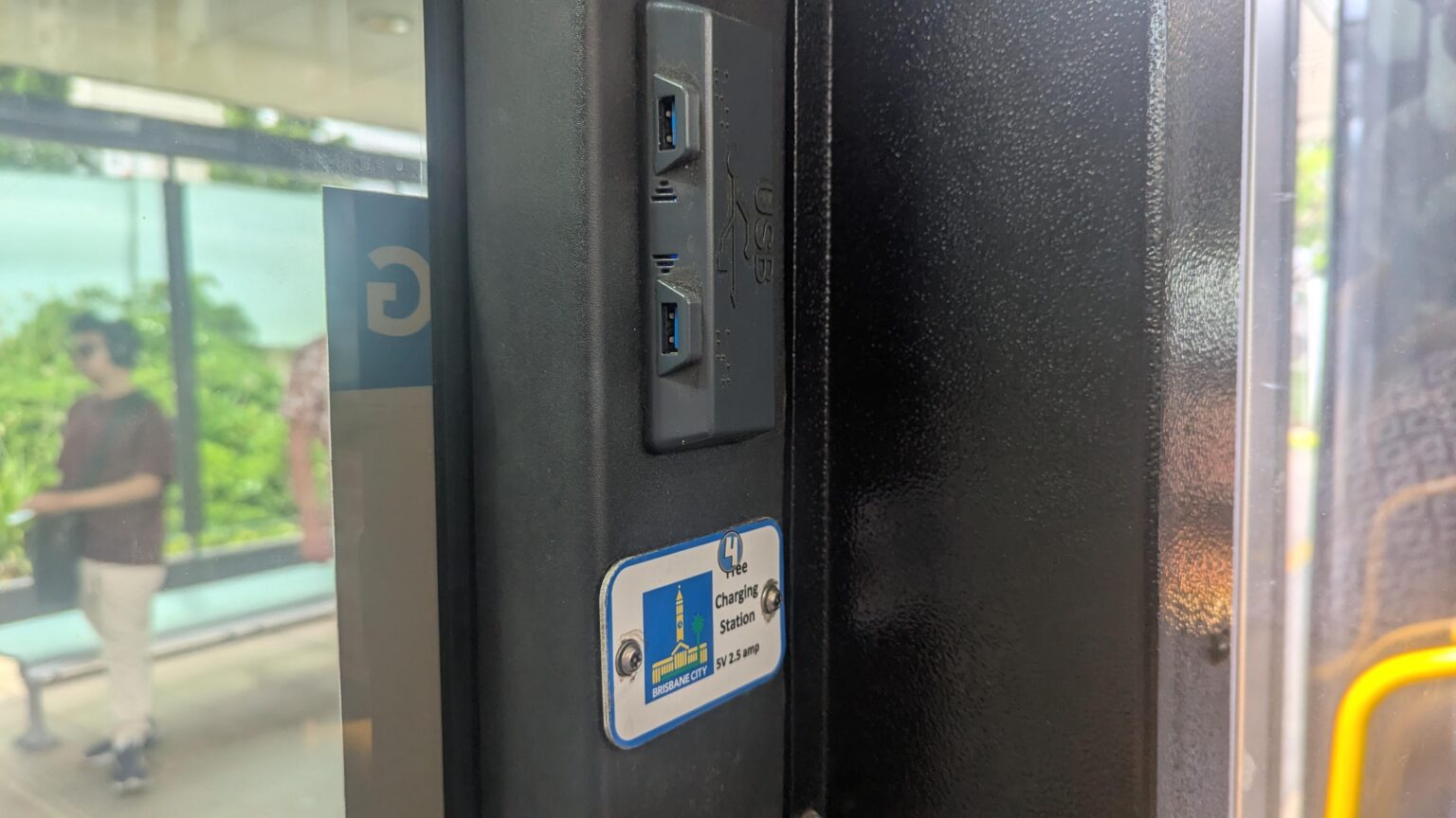 I was today old when I finally noticed our buses have charging stations onboard!
