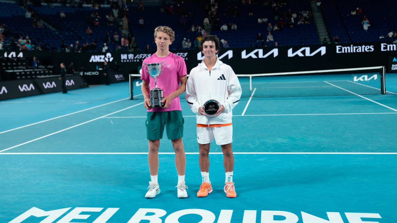 Ziga Sesko of Slovenia wins the boys' final at the Australian Open; Ksenia Efremova wins the girls