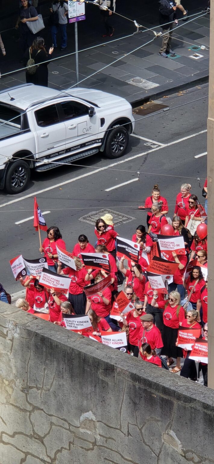 Teachers Protest Down Bourke St