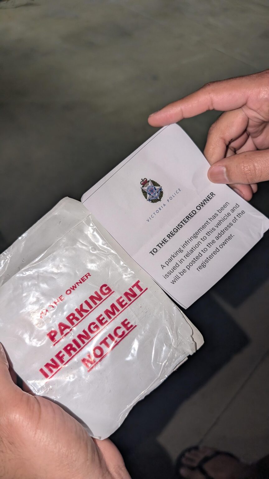 VicPol Parking Fine
