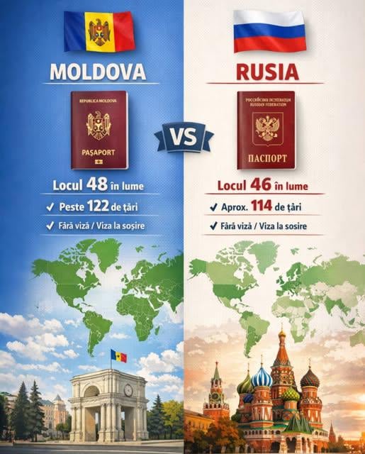 Two passports, close numbers, completely different directions.