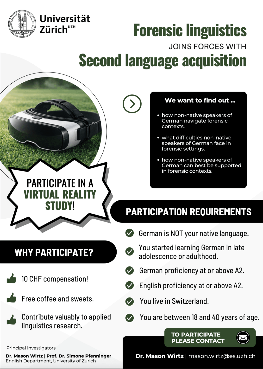 Looking for participants for a linguistics study in VR