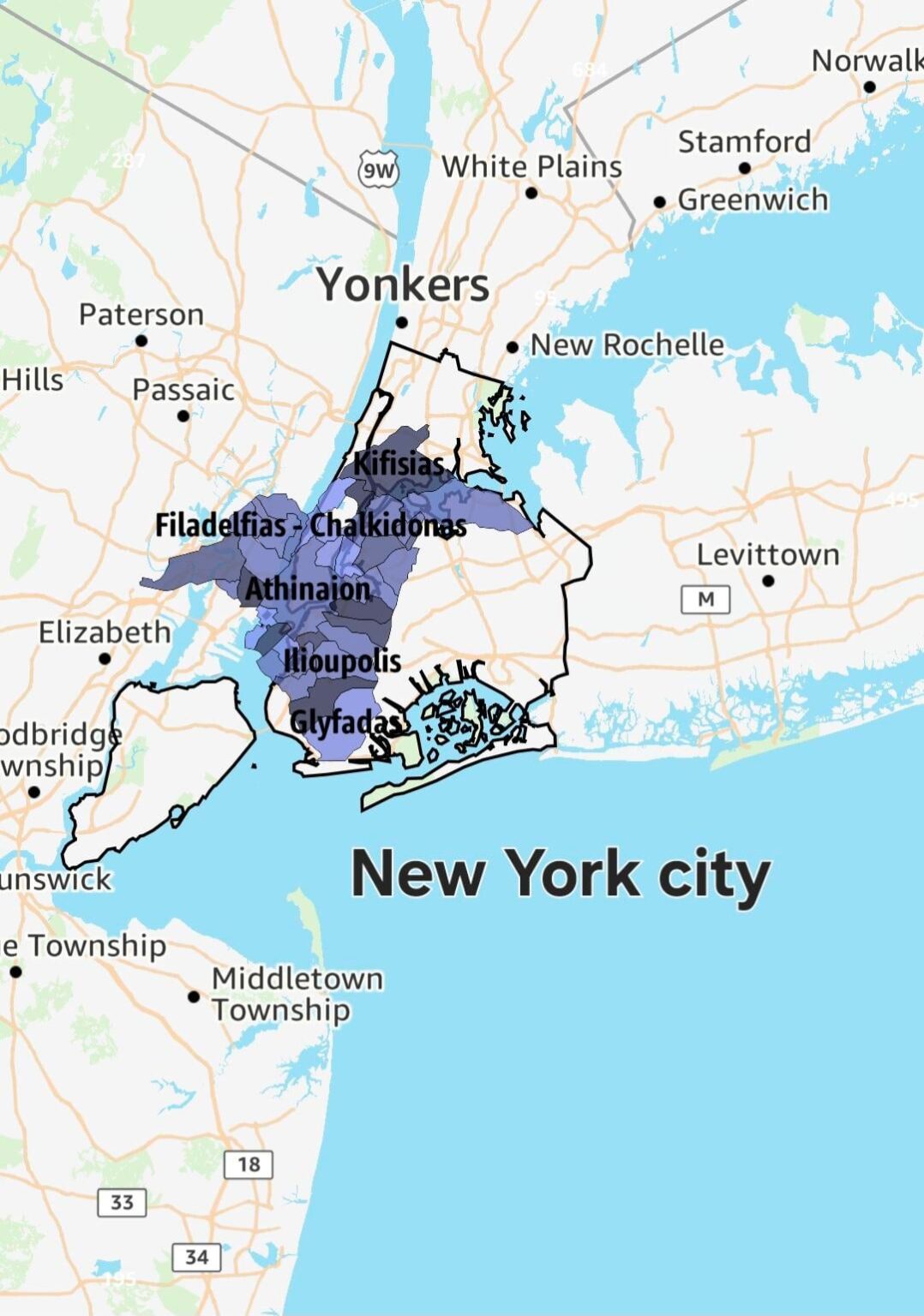 Athens compared to other cities
