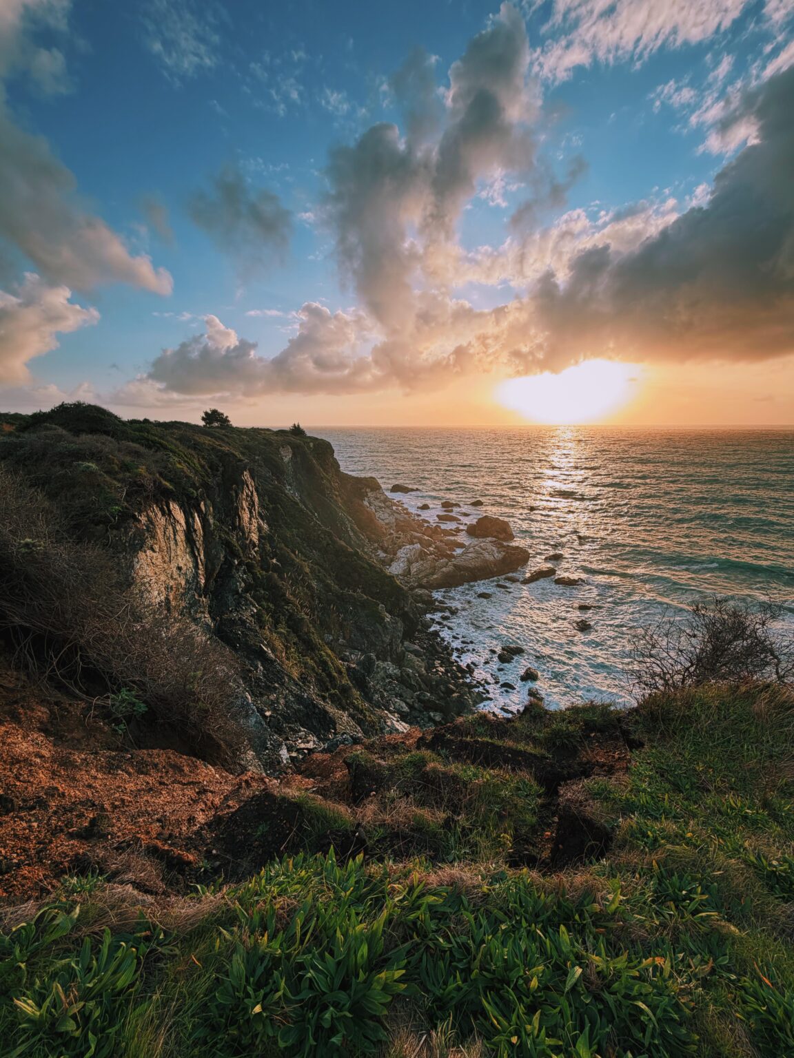 Last of the rain clouds over Big Sur