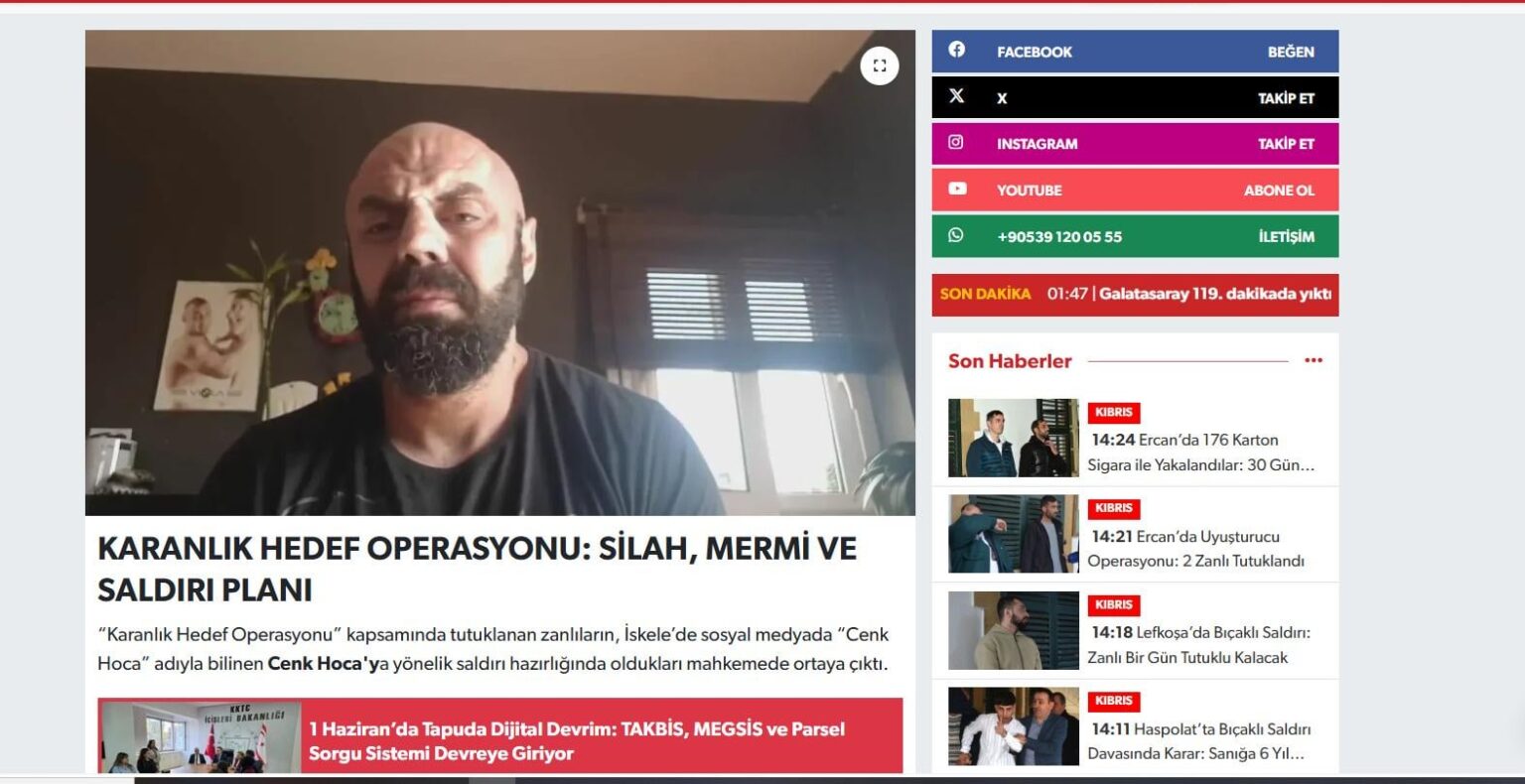 Armed assassination attempt on Cenk Hodja was foiled at the last minute