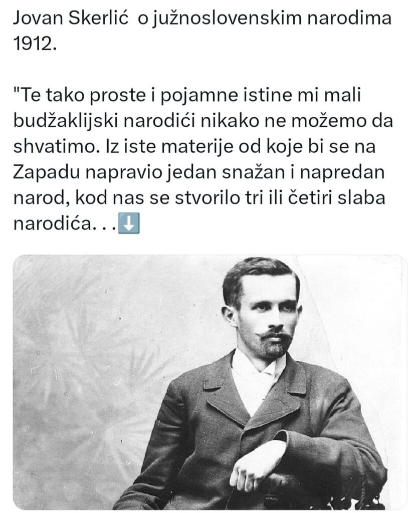 Jovan Skerlić on South Slavic nations.