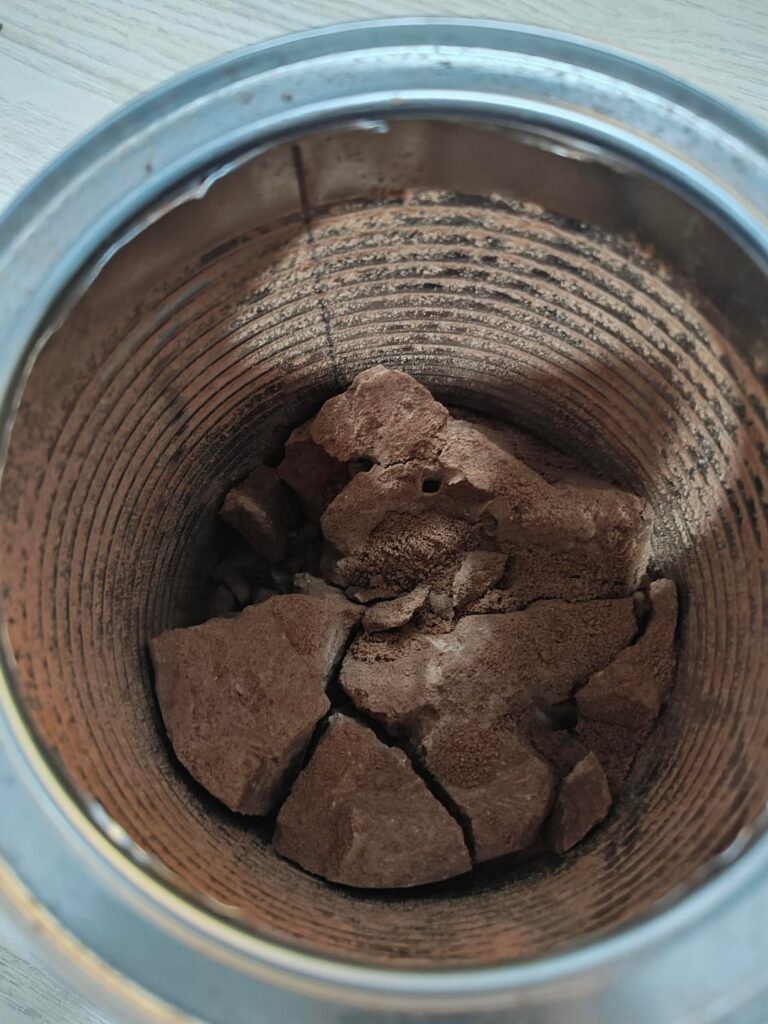 My can of MILO has hardened rock solid, so I had to employ another longstanding Aussie tradition open cut mining to get them out...