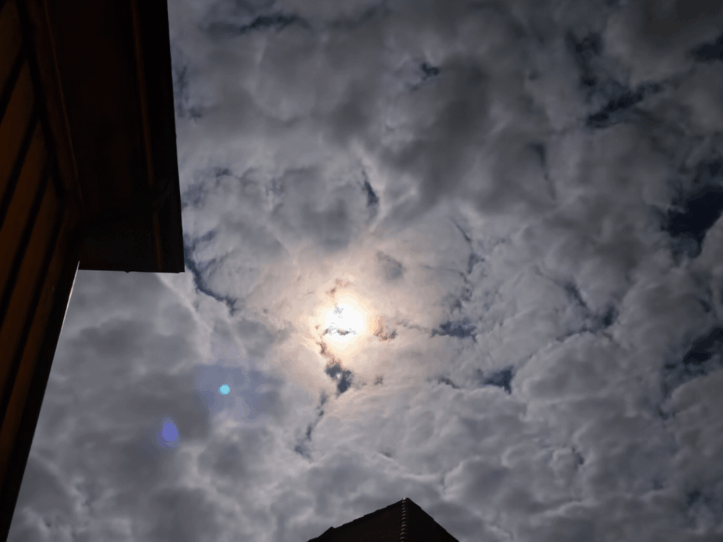 cool looking night sky in Basel.