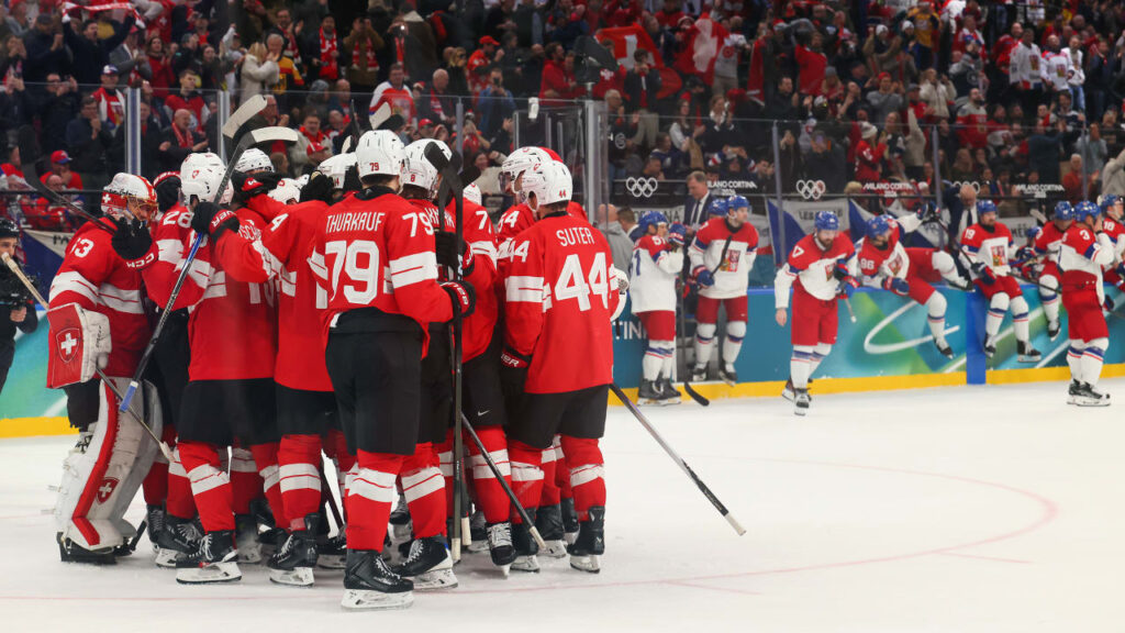Kukan goal lifts Switzerland past Czechia in OT, clinches 2nd in OIympics Group A