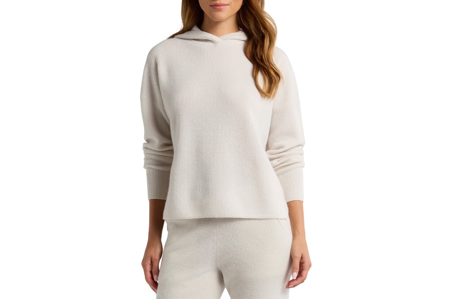 Zella Wool & Cashmere Rib Hoodie