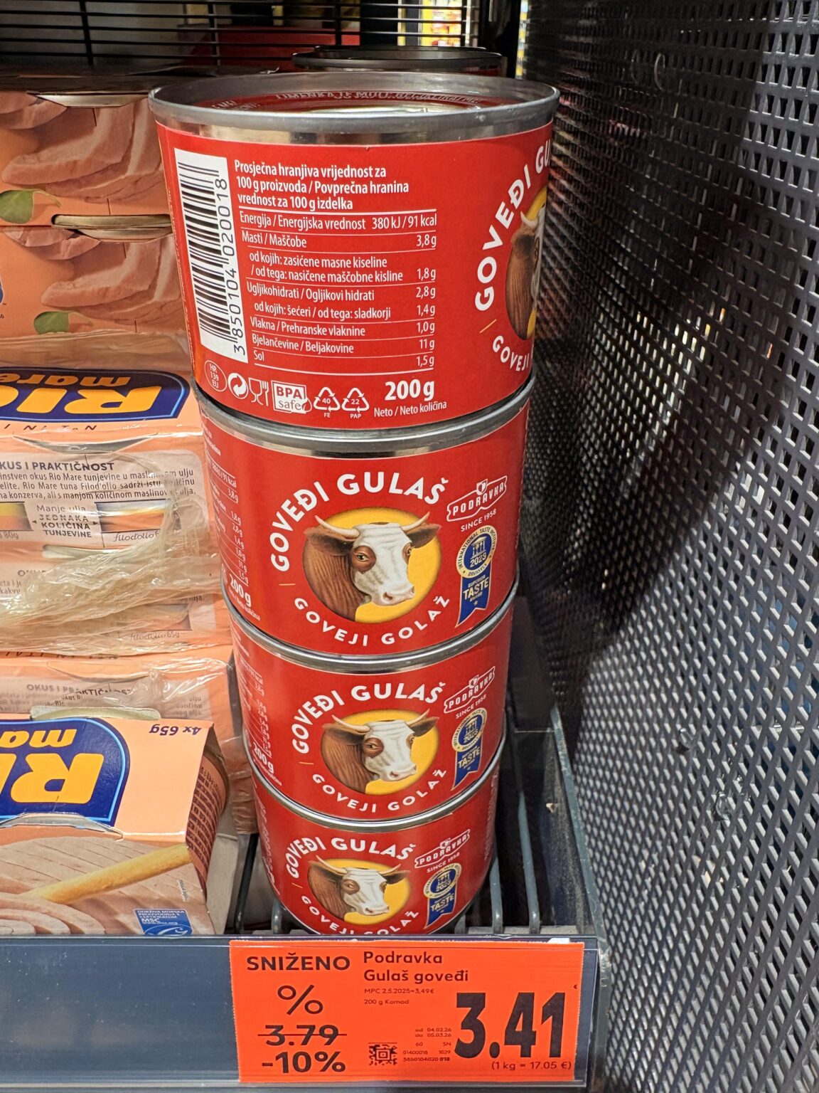 In a couple of years, we went from 400 grams to 200. Sad.