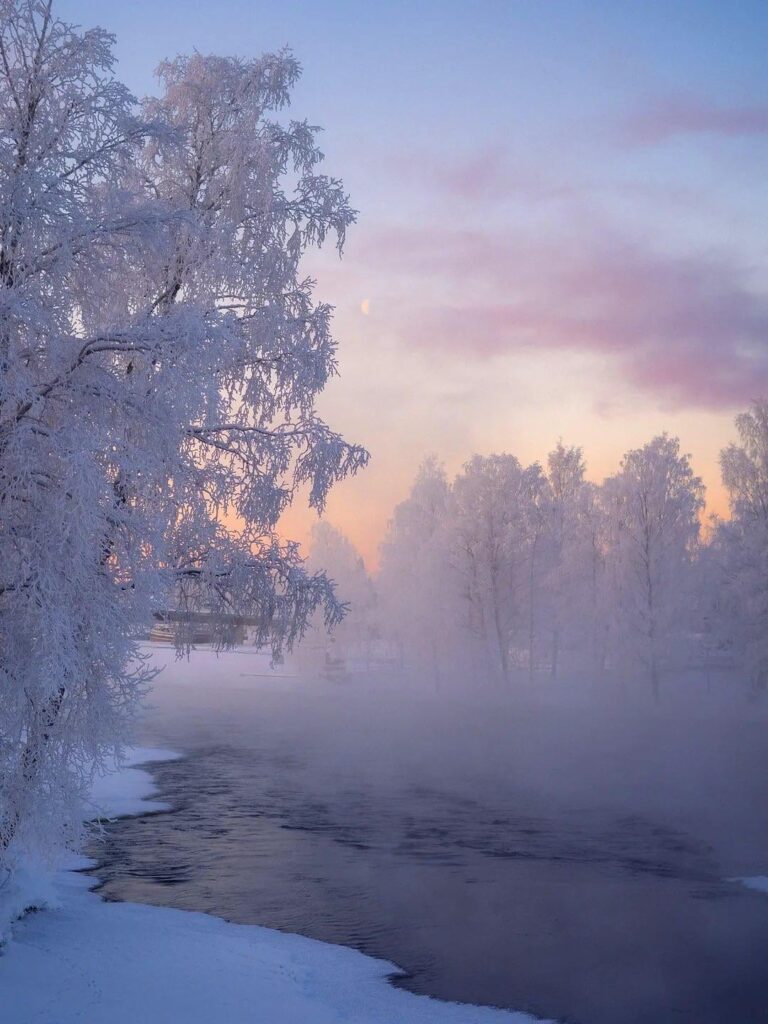Eastern Finland during the coldest days of winter