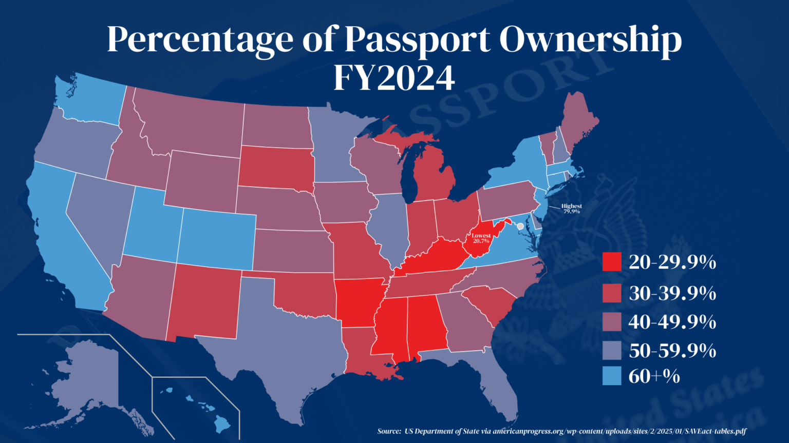 US Passport Ownership by State (2024) US Passport Ownership by State (2024)