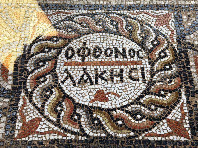 A mosaic with the inscription 'Let those who are jealous be angry' was found in the 3,000-year-old ancient city of Antalya.