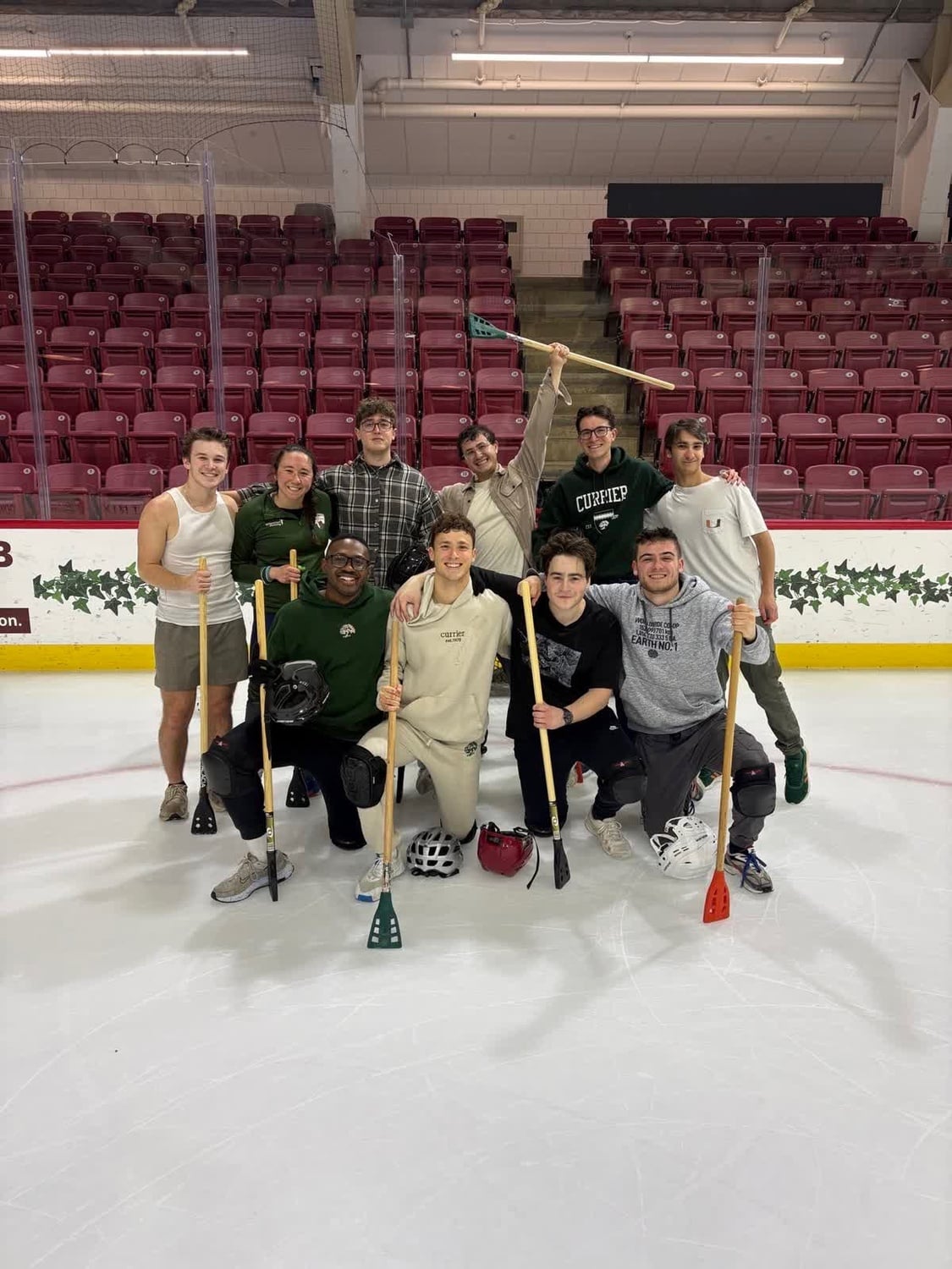 The Currier IM broomball team.