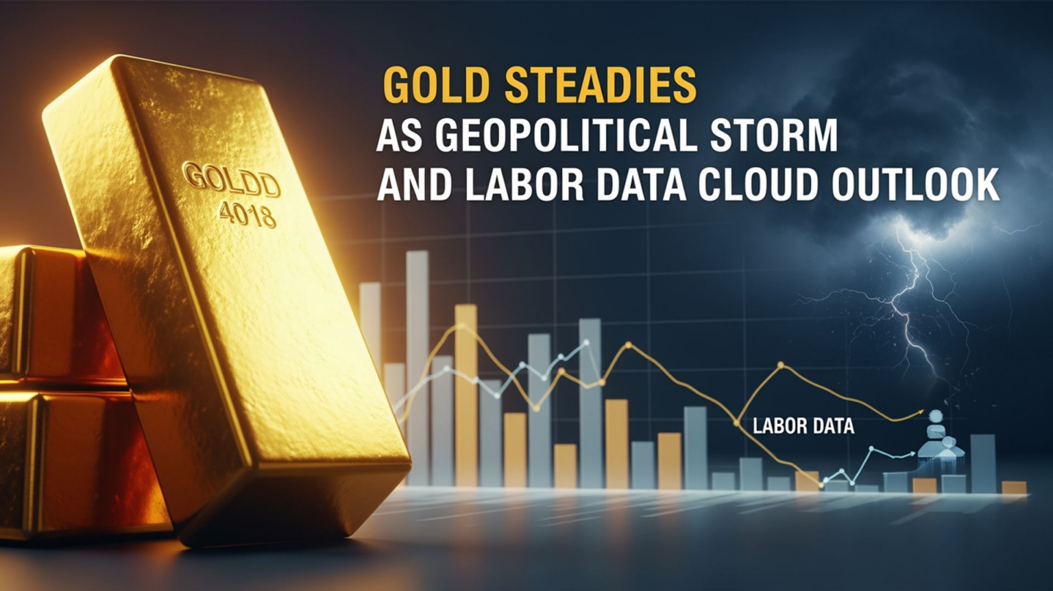 Gold steadies as geopolitical storm and labor data cloud outlook