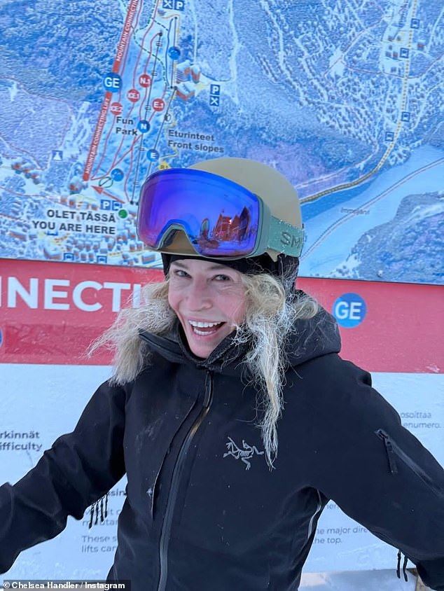 The comic looked every bit the snow bunny