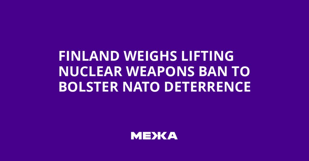 Finland weighs lifting nuclear weapons ban to bolster NATO deterrence | Ukraine news Finland weighs lifting nuclear weapons ban to bolster NATO deterrence | Ukraine news