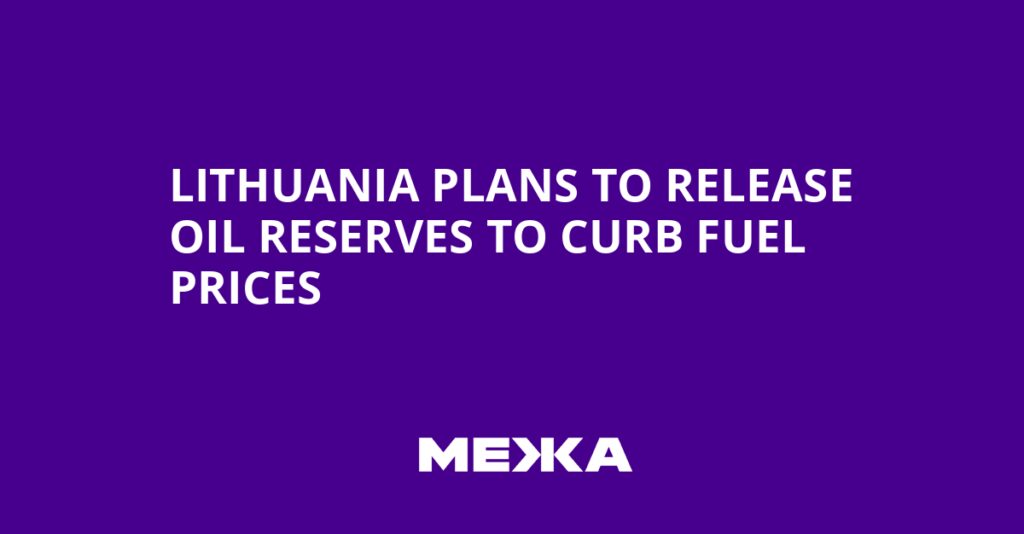 Lithuania plans to release oil reserves to curb fuel prices | Ukraine news