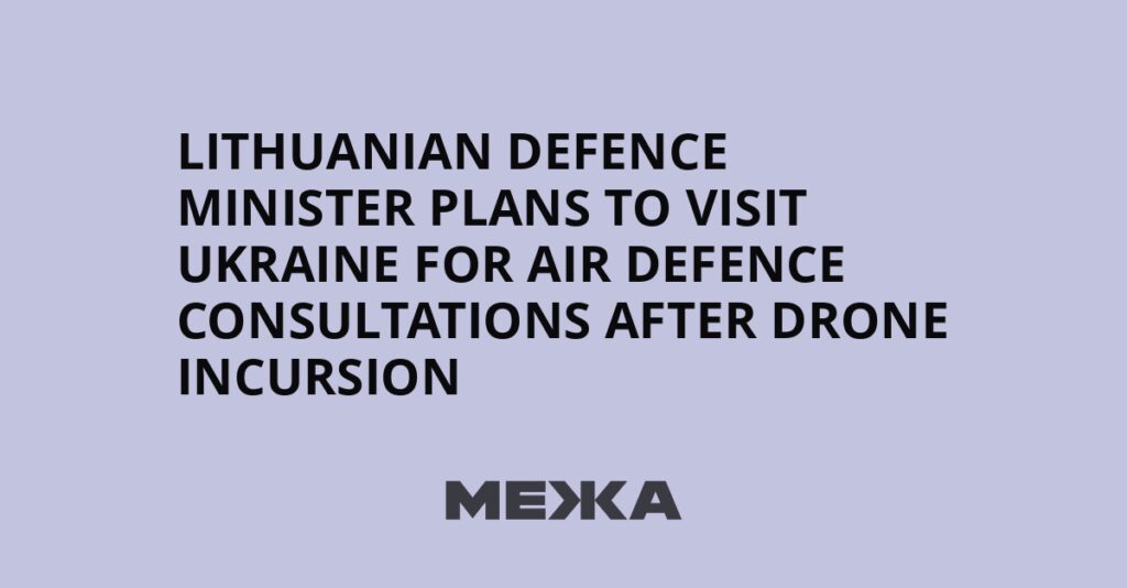 Lithuanian defence minister plans to visit Ukraine for air defence consultations after drone incursion | Ukraine news