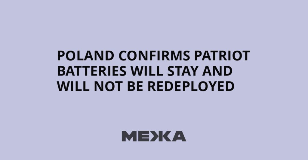 Poland confirms Patriot batteries will stay and will not be redeployed | Ukraine news