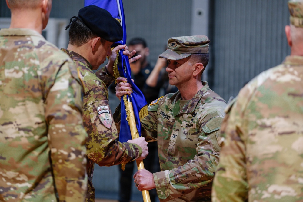 KFOR RC-E holds transfer of authority ceremony