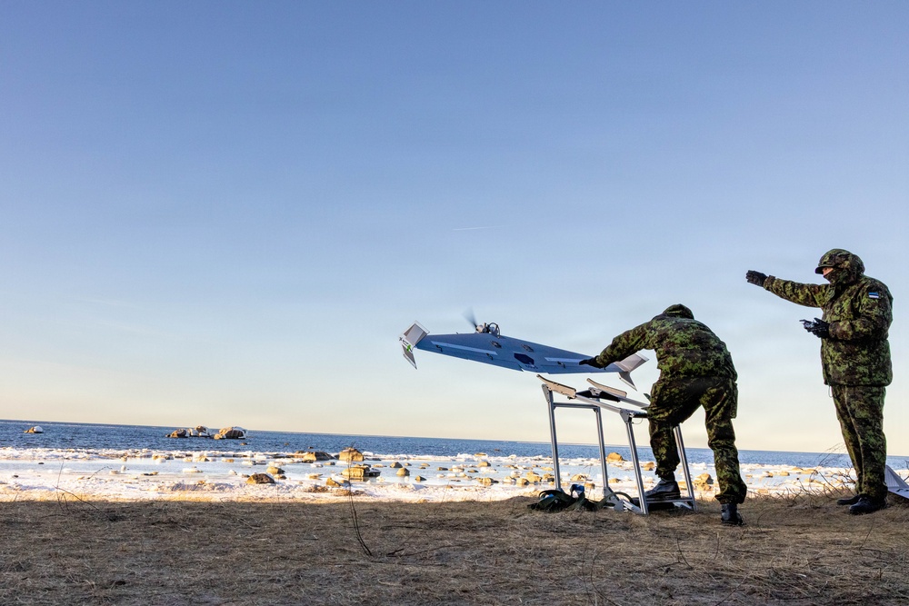 DVIDS – News – U.S. and Estonian Forces Strengthen Eastern Flank Defense During Digital Shield 2026 Target drone launched by Estonian Defense Forces during Digital Shield event